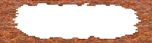 istock texture of brick wall High quality, isolated on white 814260856