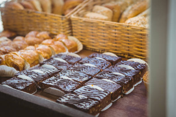 istock Close up of basket with fresh bread and pastry 814261090