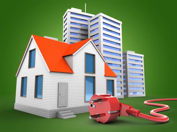 istock 3d house with city 814282712