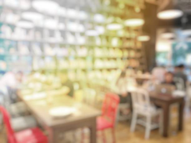 istock Blurred image of people sitting in cafe reading books and  using computers, smartphone.Education concept 814301278