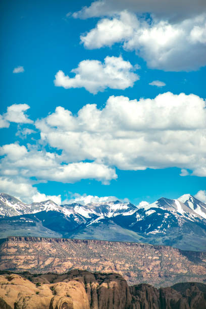 istock Snow capped La Sal mountains viewed from the desert below mashed potatoes 814301752
