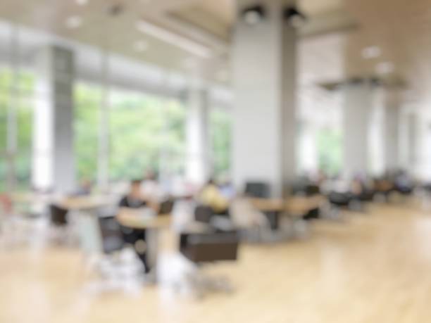 istock Education concept on blurred image background of student reading in modern library for relax education in university. Lifestyle knowledge and learning Concept. 814304314