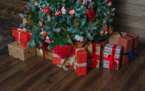istock under the decorated Christmas tree are Christmas gifts 814307212