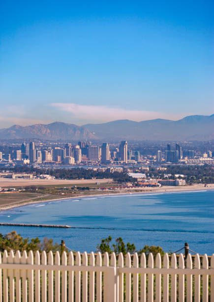 istock White fence and cityscape views 814310062
