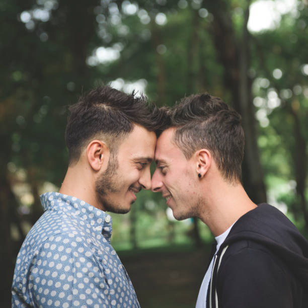 istock Gay Couple Love Outdoors Concept 814310306