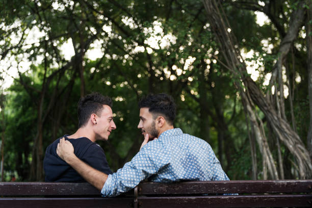 istock Gay Couple Love Outdoors Concept 814310378