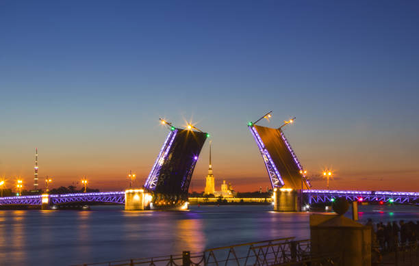 istock Palace Bridge (Dvortsoviy Most) at summer night 814310750