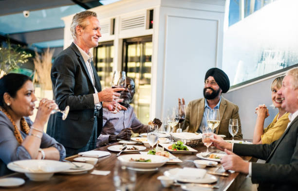 istock Business People Dining Together Concept 814310996