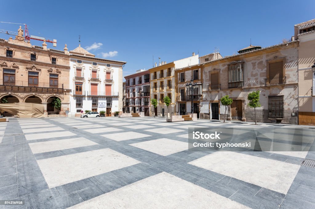 Spain square in Lorca Historic square Plaza de Espana in the old town of Lorca. Murcia Province, Spain Lorca Stock Photo