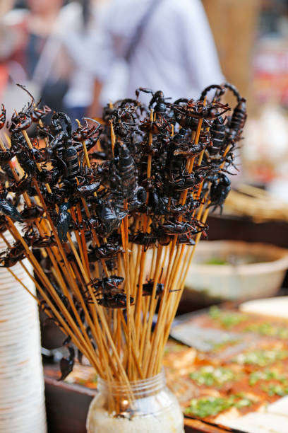 istock Bizarre food in Asia - fried scorpions 814316966