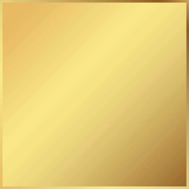 ilustrações de stock, clip art, desenhos animados e ícones de gold background in frame. light realistic, metallic golden gradient template. metal decoration. vector - solid gold