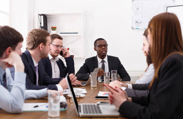 istock Business meeting. Young team in modern office 814320046