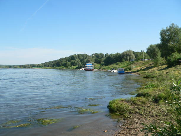 istock Summer field and river in Russia 814322554
