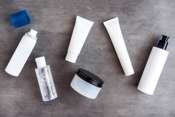 istock Bottles and jars with beauty cosmetics 814322650