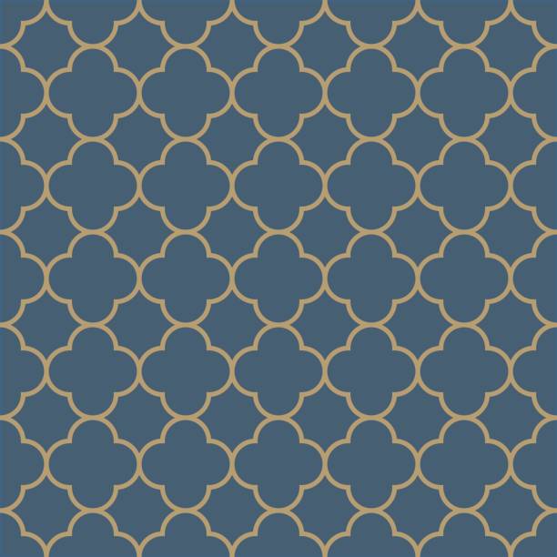 nahtlose muster marokkanischen vintage-stil - wallpaper pattern silk pattern rococo style stock-grafiken, -clipart, -cartoons und -symbole
