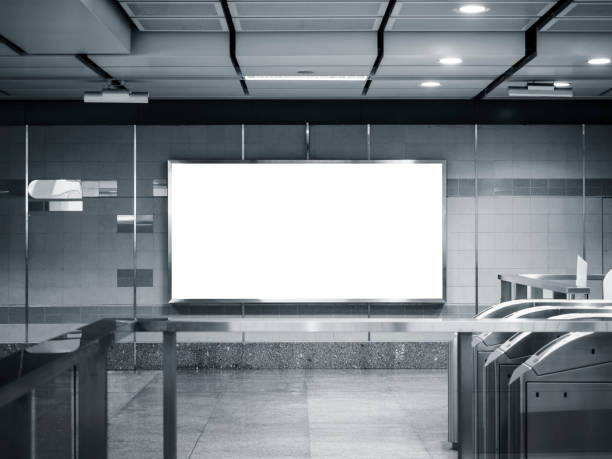 istock Billboard Banner signage mock up display in subway station 814325176