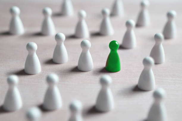 One different board game pawn