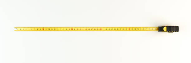 줄자 - tape measure yellow long instrument of measurement 뉴스 사진 이미지