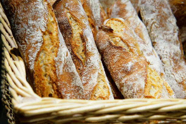 istock Traditional Italian bread in basket at Florence 814346252