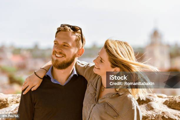 Smiling Young Brother And Sister Hugging Stock Photo - Download Image Now - Brother, Sister, Adult
