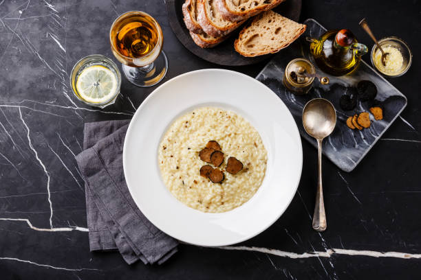 istock Risotto with black truffle 814350560