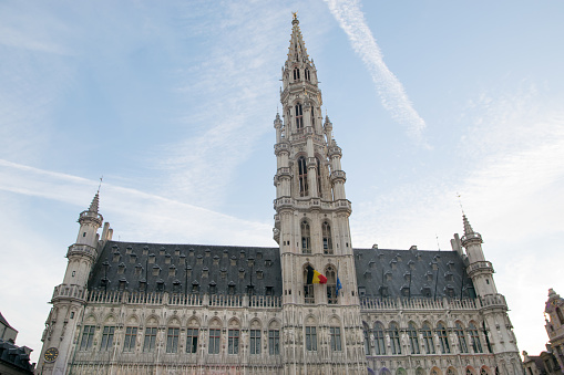 Grand Place, Brussels city hall in Brussels, Belgium