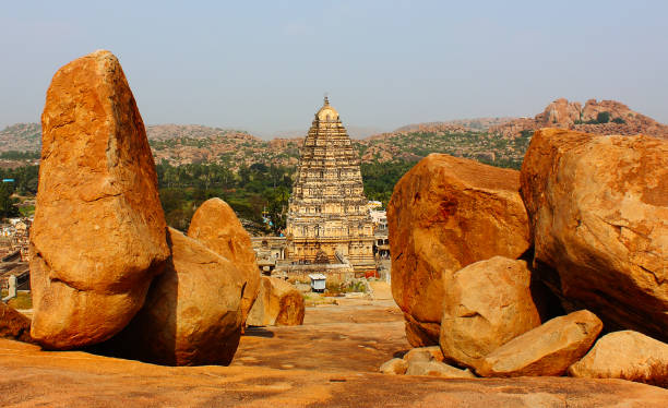 istock Ancient Virupaksha temple in Hampi, India 814352928