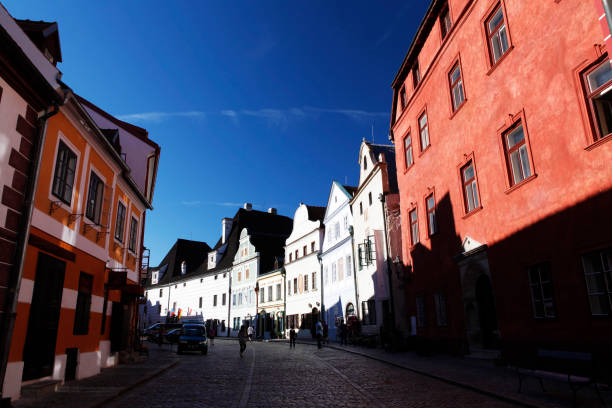 STREET IN CESKY KRUMLOV stock photo