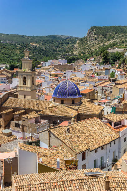 View over Bunol and the surrounding mountains in Spain