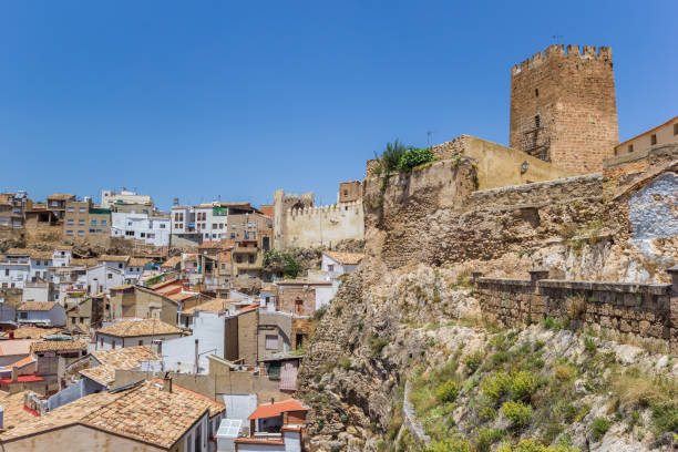 istock Castle on top of a hill overlooking Bunol, Spain 814368922