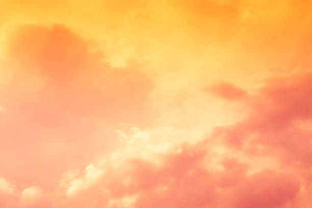 istock Hot weather, clouds look colorful before sunset. 814383452
