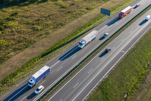 istock aerial view of the highway 814398816