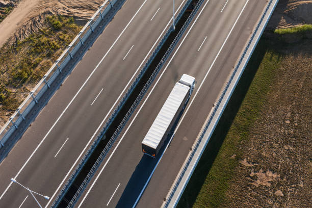 istock aerial view of the highway 814401696