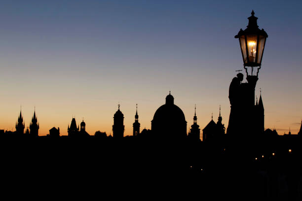 SUNRISE IN PRAGUE stock photo