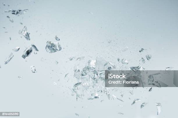 Broken Exploding Broken Crystals Exploding Stock Photo - Download Image Now - Ice ...