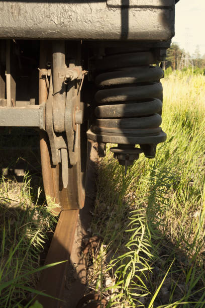 Rusty railway. Abandoned old wagons. Urbanism