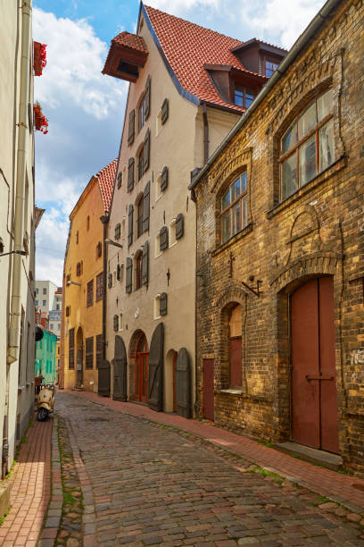istock Small european street 814420752