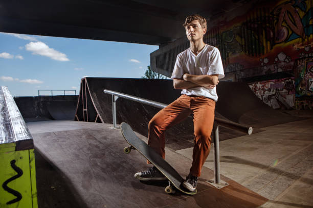 istock Skater with his skateboard 814425660