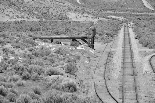 Old Wild West Rail road Tracks at Ely, Nevada