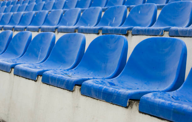 istock blue rows of seats on the stadium 814440132
