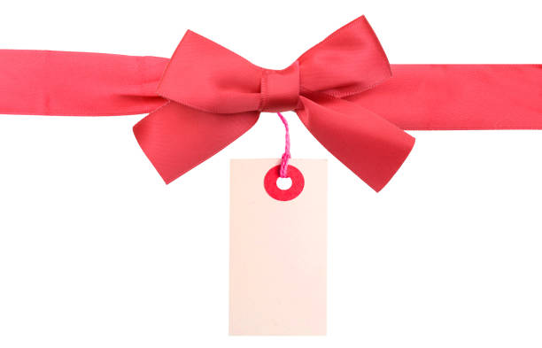 istock holiday red ribbon with tag on the white background 814446954