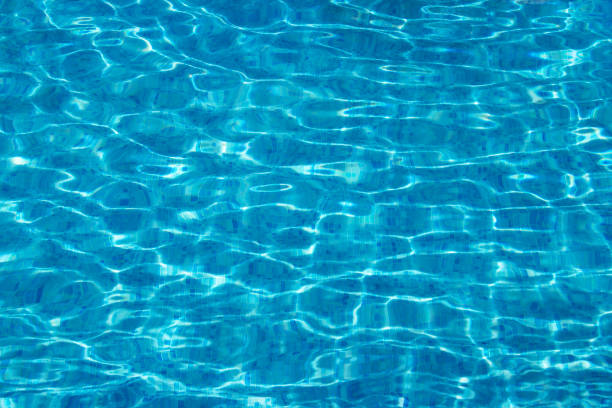 istock Swimming pool surface with clean blue water. Summer background. 814447132
