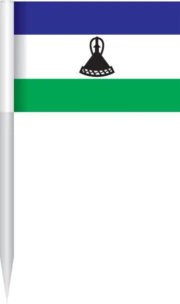 Vector illustration of Flag Lesotho