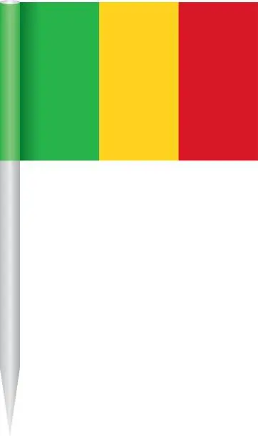 Vector illustration of Flag Mali