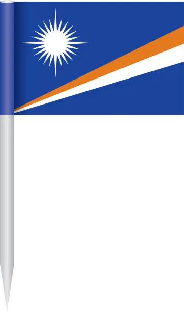 Vector illustration of Flag Marshall Islands