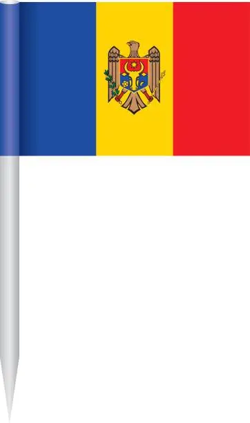 Vector illustration of Flag Moldova