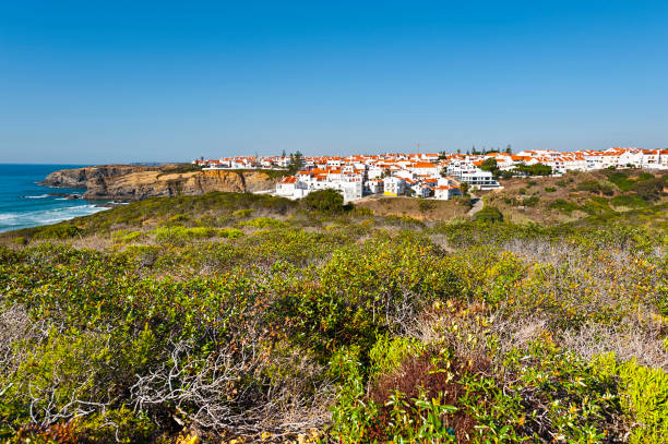 City on the Rocky Coast of Atlantic Ocean in Portugal