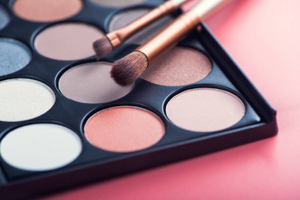 istock Makeup products brush and color palette 814453750