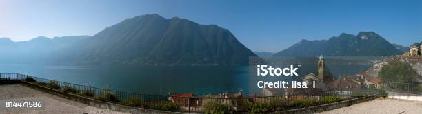 Panoramic View Of Lake Como Stock Photo - Download Image Now - Como - Italy, Horizontal, Italy