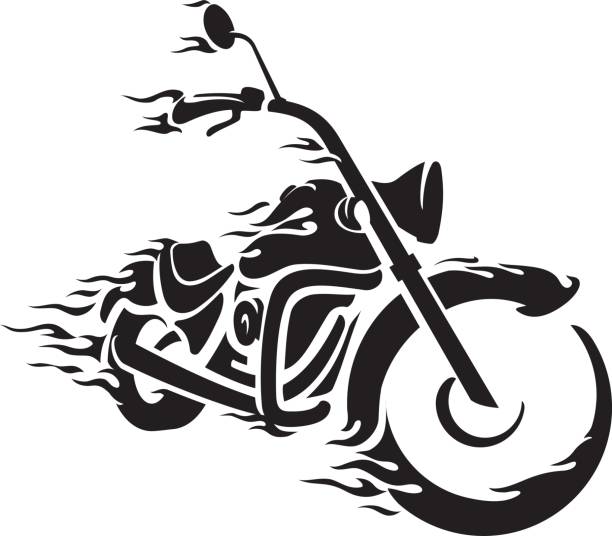 235 Motorcycle Tattoo Designs Silhouette Illustrations & Clip Art - iStock